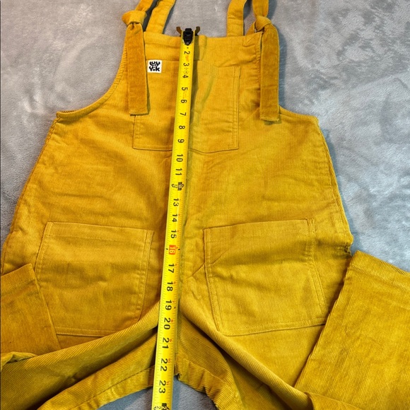 NWOT Lucy & Yak Original Dungaree Organic Cotton Mustard Size UK8 US4 Unisex - Picture 13 of 16